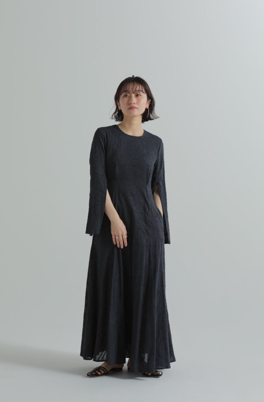 L'Or】Flare Sleeve Dress