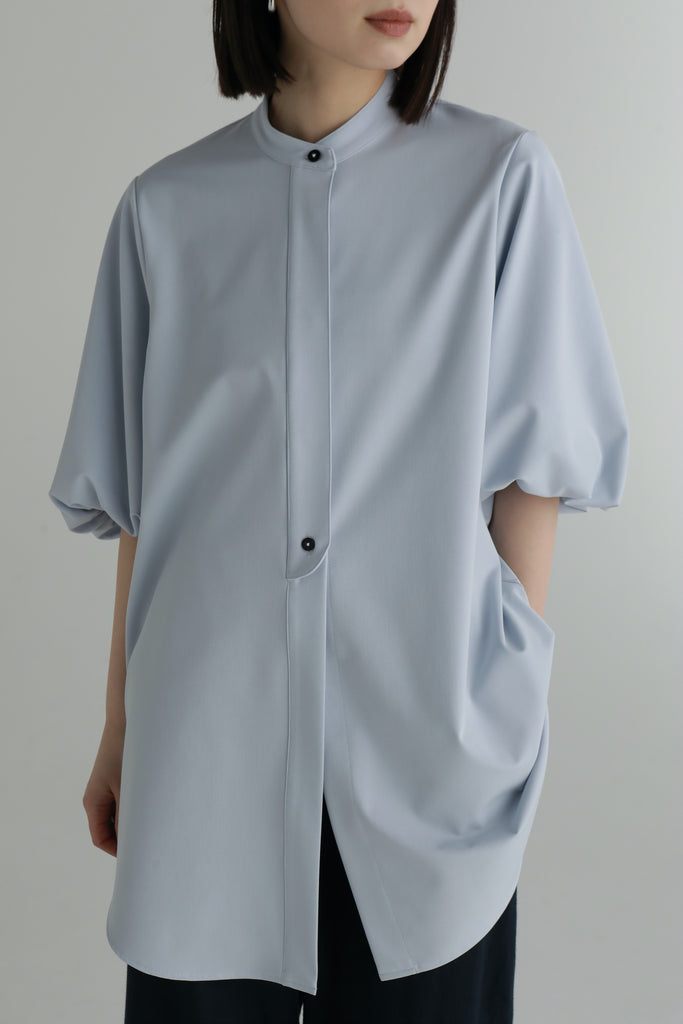 louren puff sleeve stand collar shirts - シャツ/ブラウス(七分/長袖)