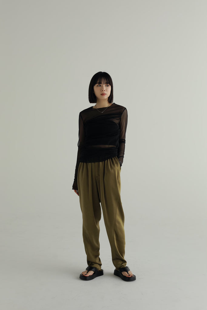 vintage satin cocoon pants – louren store