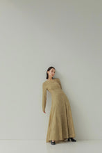 Load image into Gallery viewer, slit sleeve jacquard flare dress