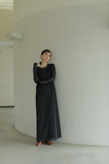 seethrough layered dress – louren store