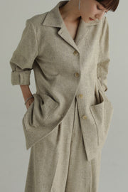 slub tweed jacket – louren store