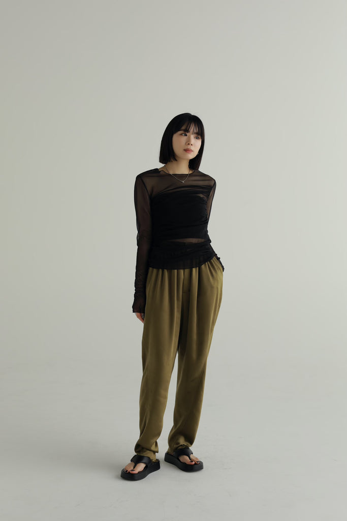 vintage satin cocoon pants – louren store