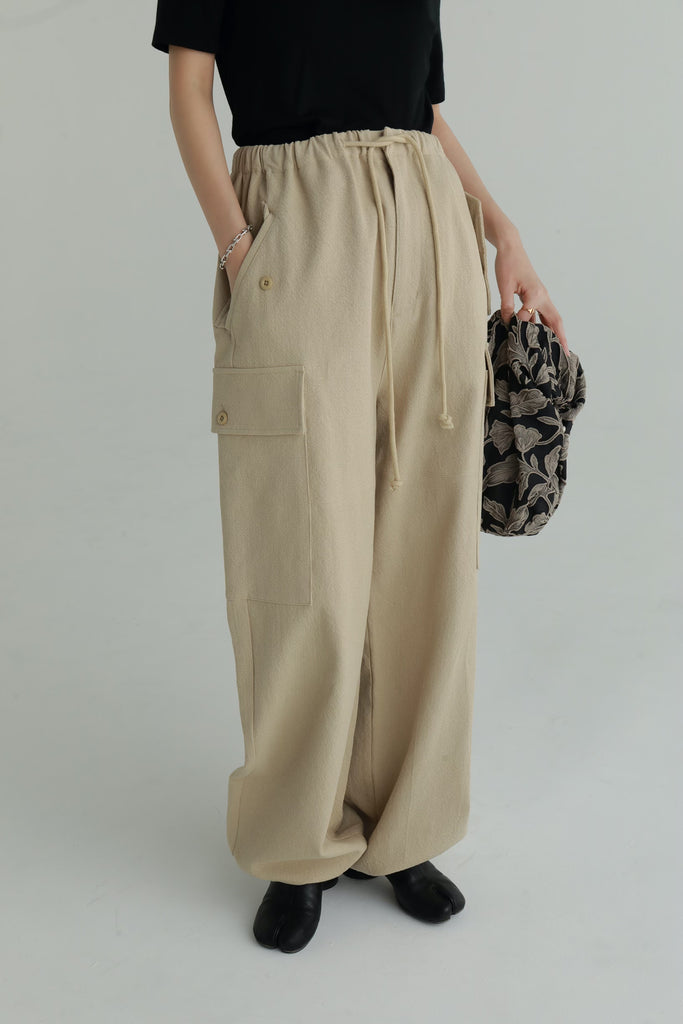 louren drawstring work pants