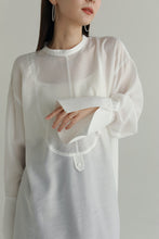 Load image into Gallery viewer, stand collar sheer shirt