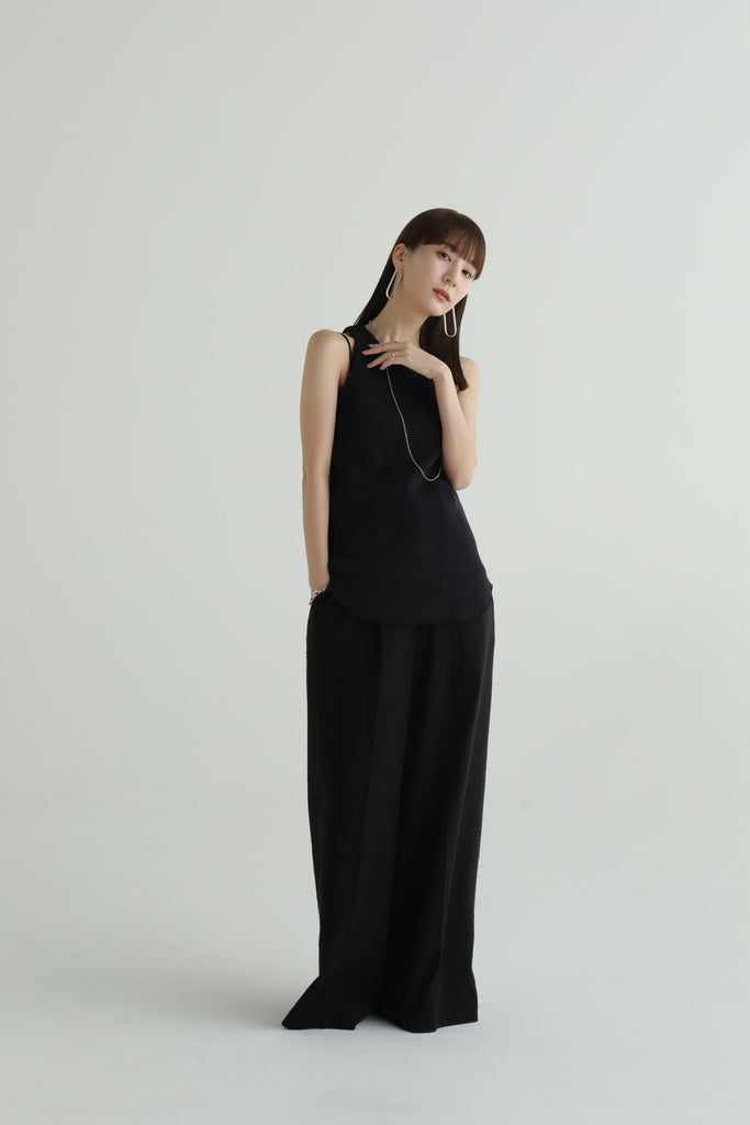 slub tweed wide pants – louren store