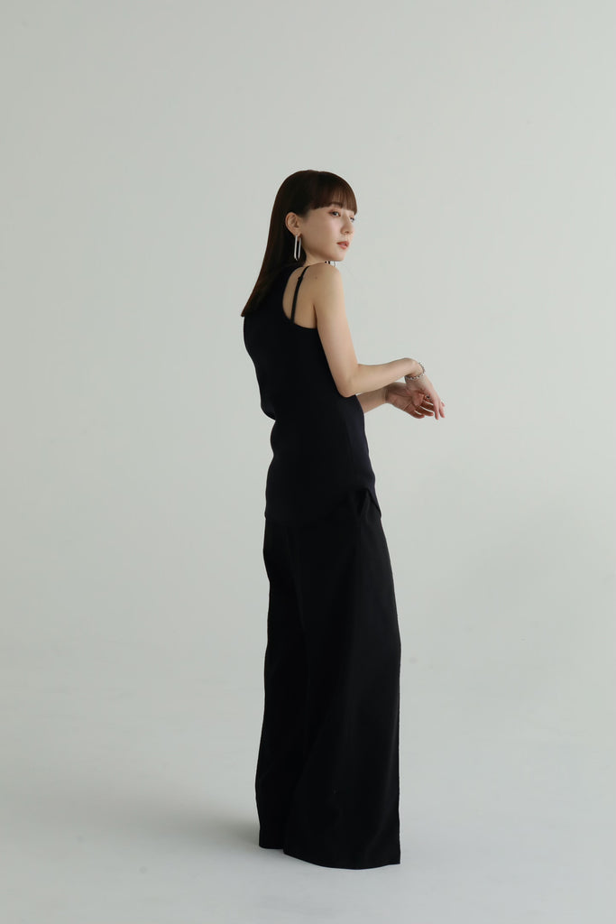 slub tweed wide pants – louren store