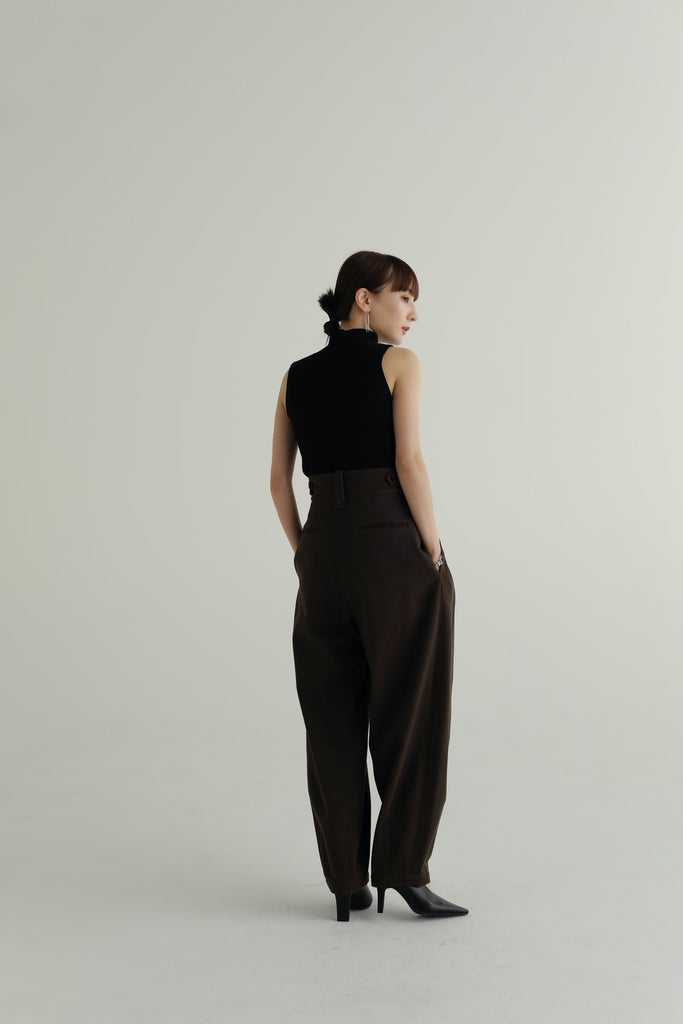 slub cotton cocoon pants – louren store