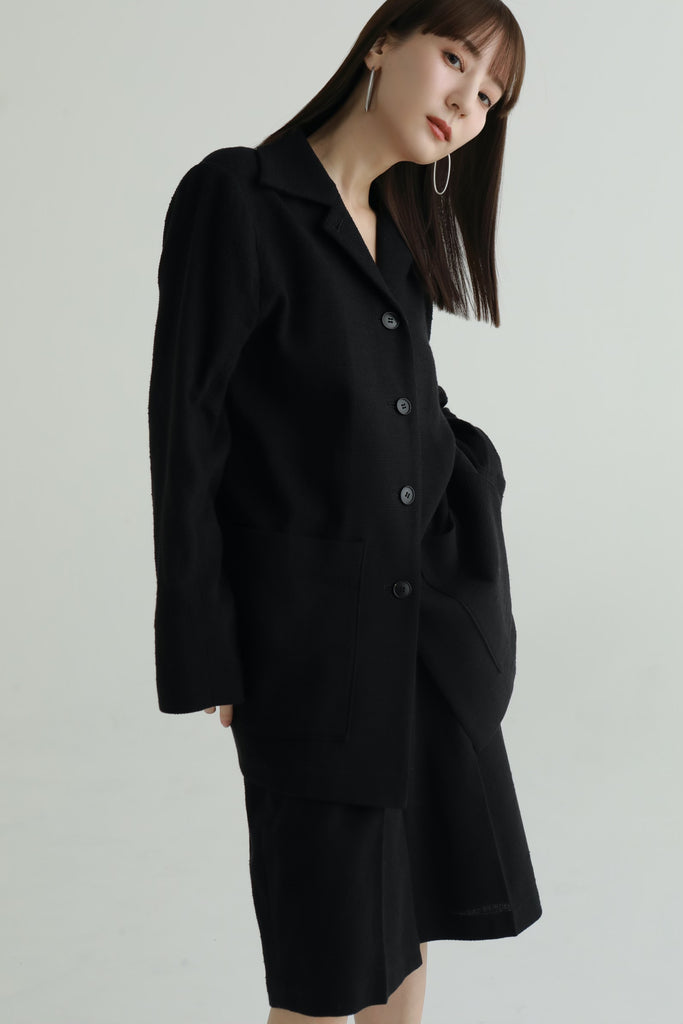 ジャケット/アウターlouren slub tweed jacket black