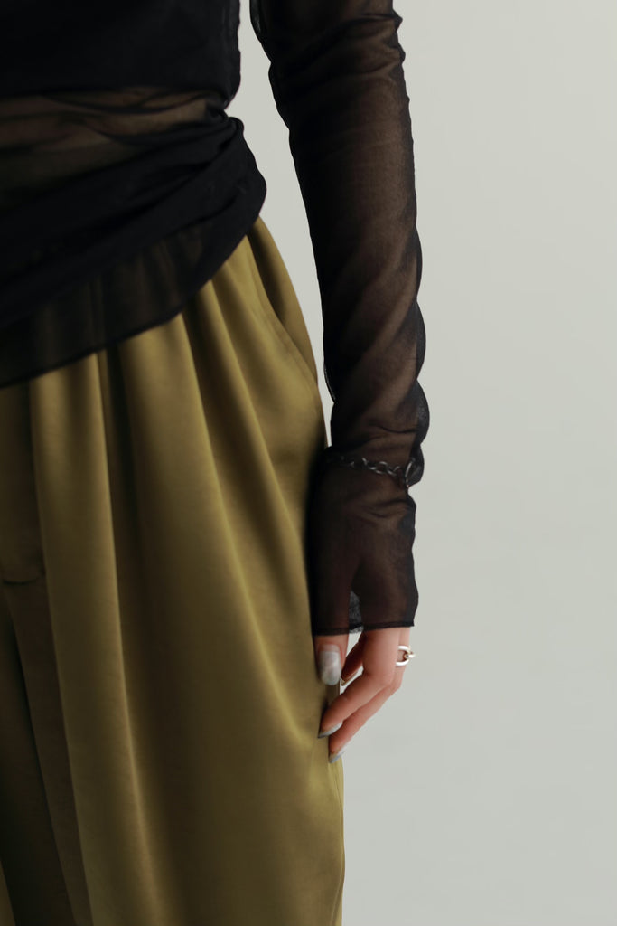 vintage satin cocoon pants – louren store