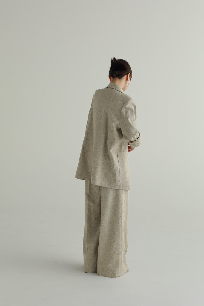 slub tweed wide pants – louren store